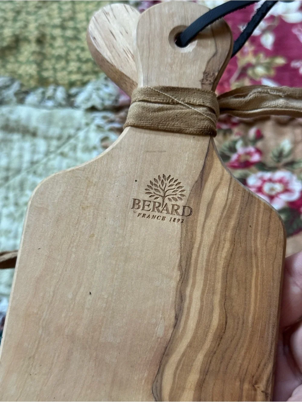 Berard France Wood Cheese Board Knife American Bulldog Decor Set